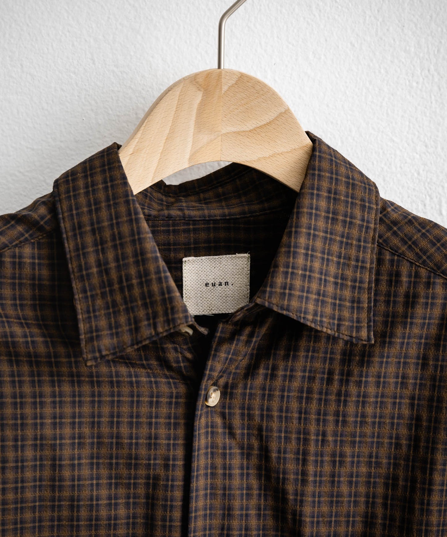 Semi loose check shirt/13852