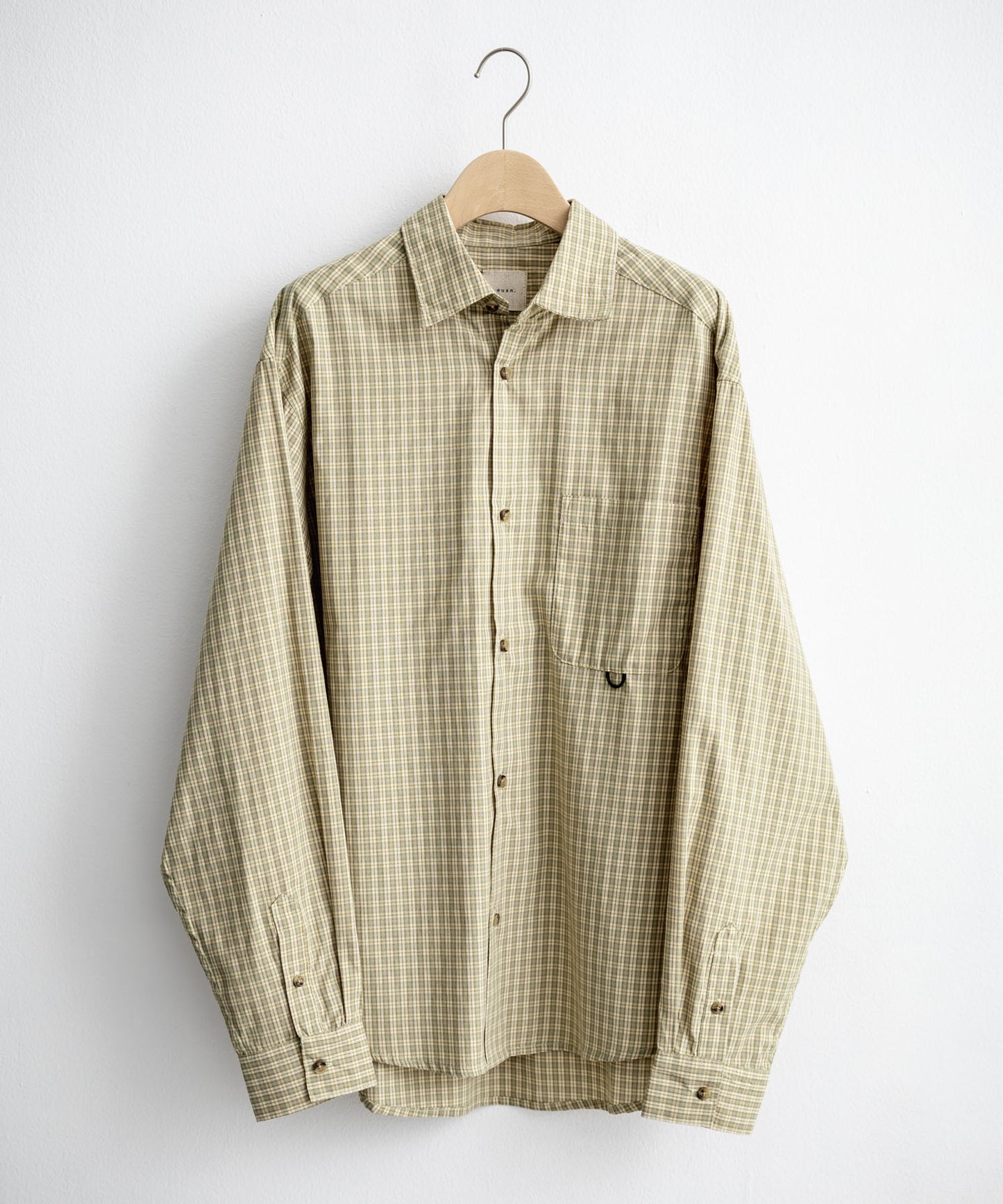 Semi loose check shirt/13852