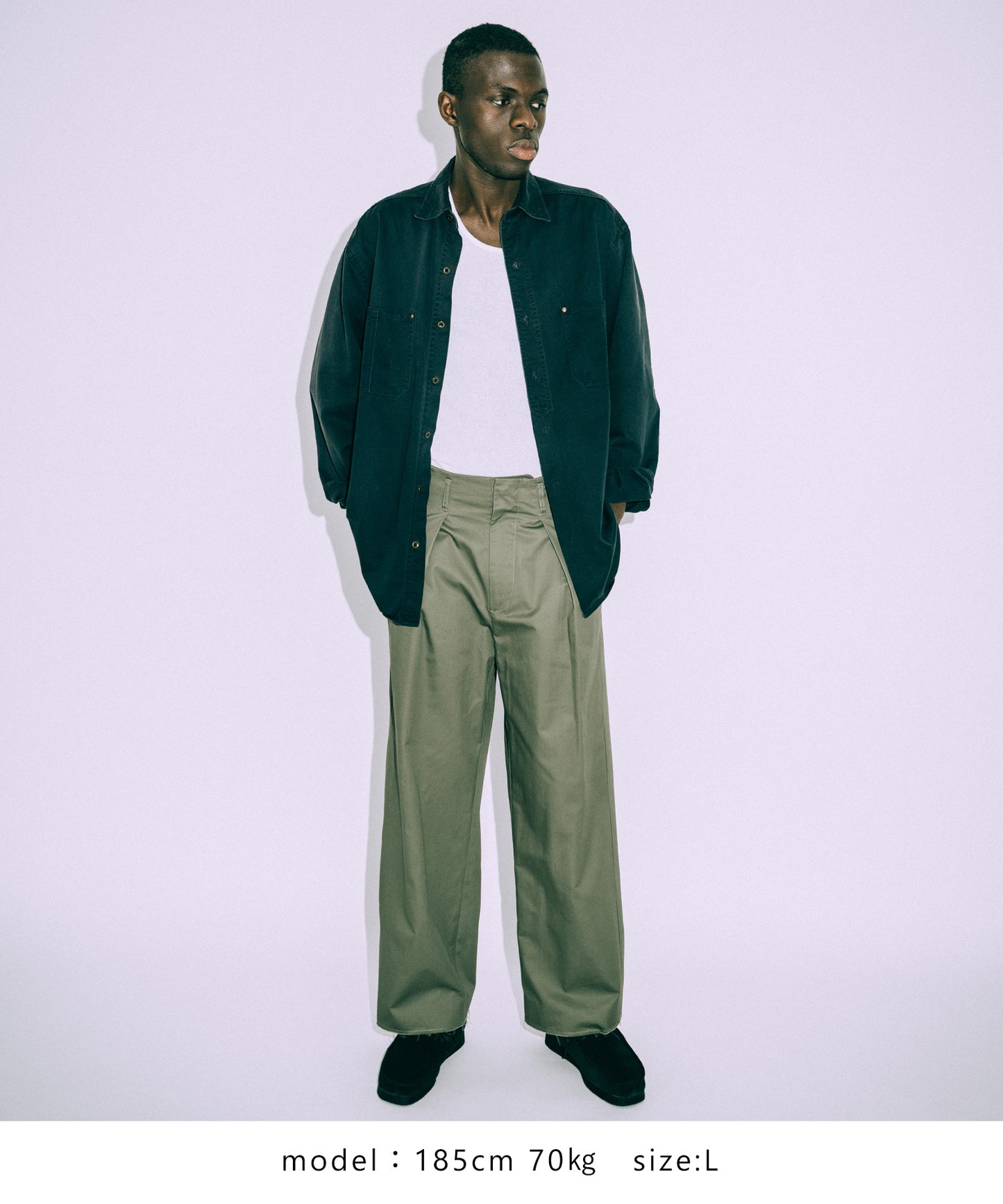 Cut off Tack Wide Buggy pants /11430