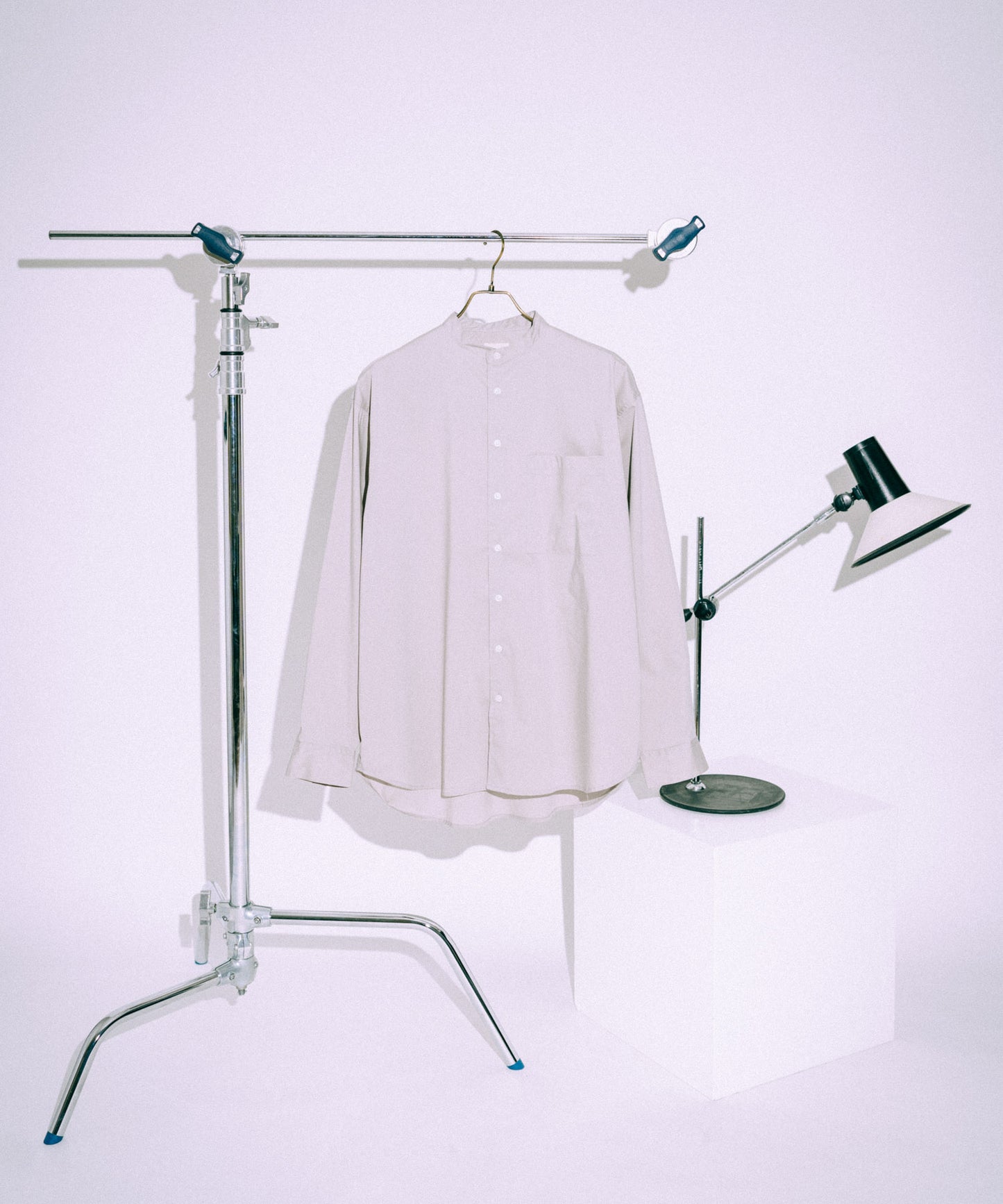 Paper touch Typewriter Over Band collar Shirt /11433
