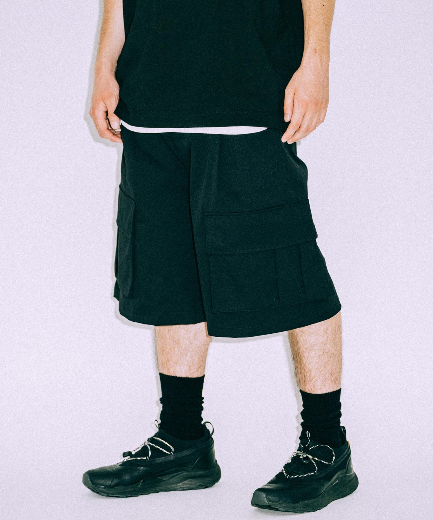 Wide Cargo Short pants /11519