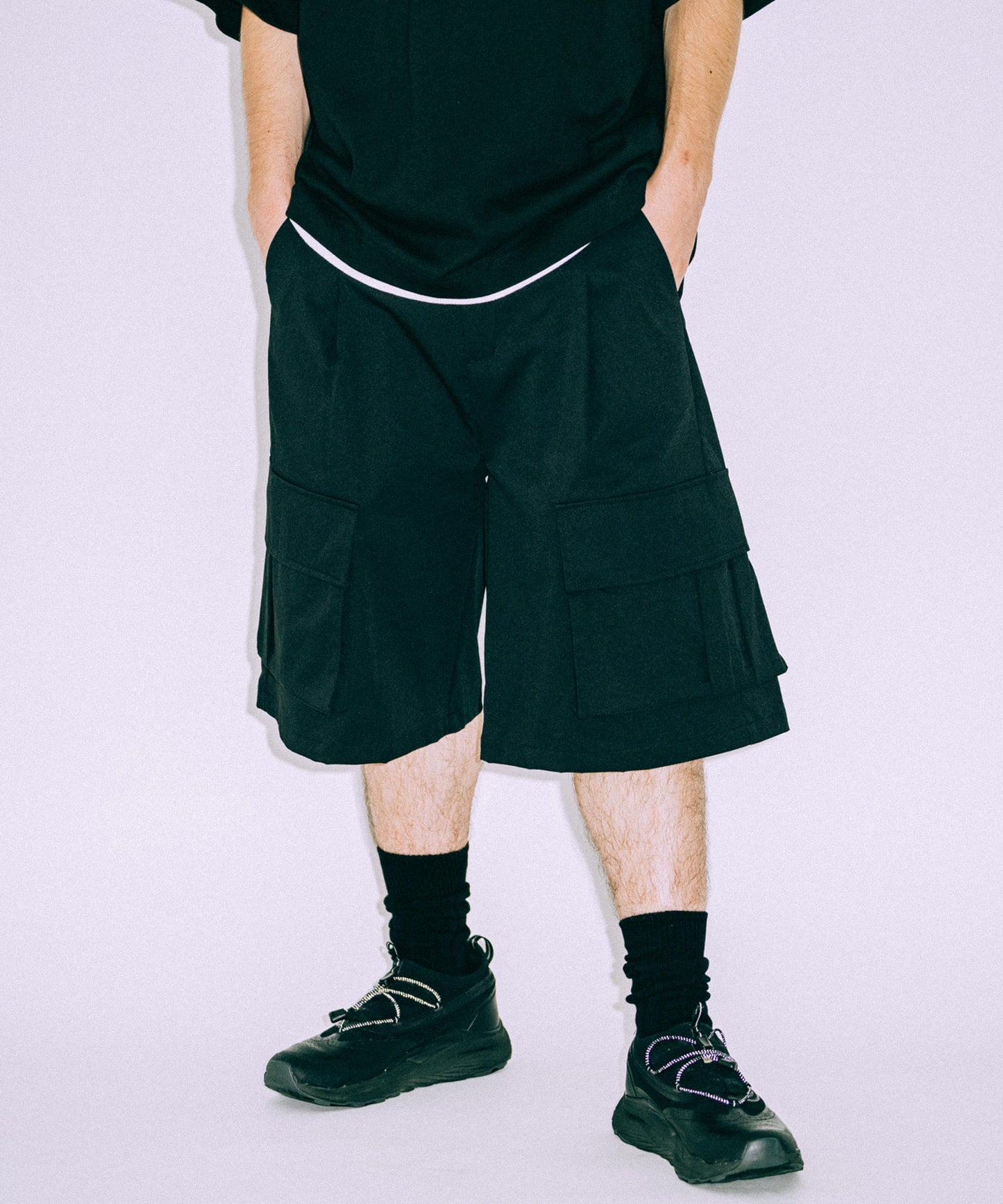 Wide Cargo Short pants /11519