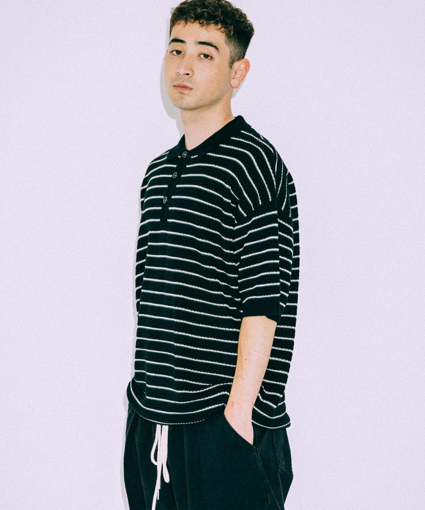 Border Knit Polo/12545