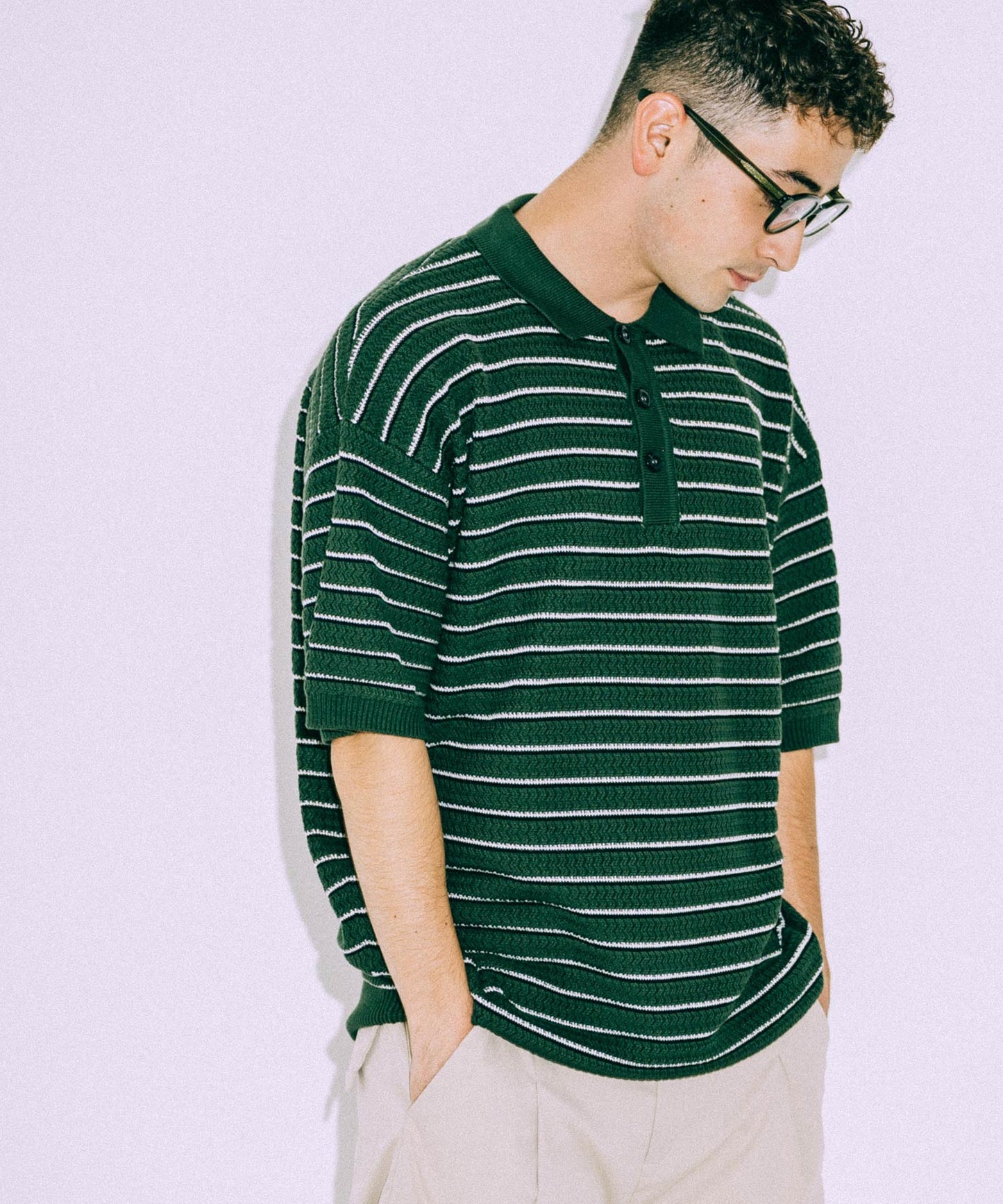 Border Knit Polo/12545