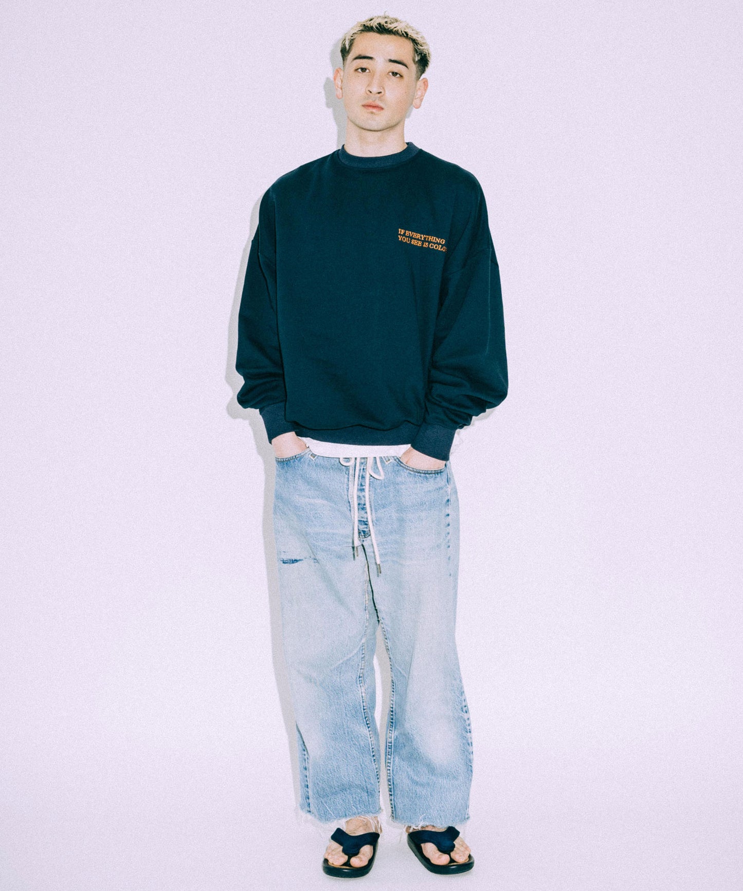 M:JPN One point Embroidery Sweatshirt /11942