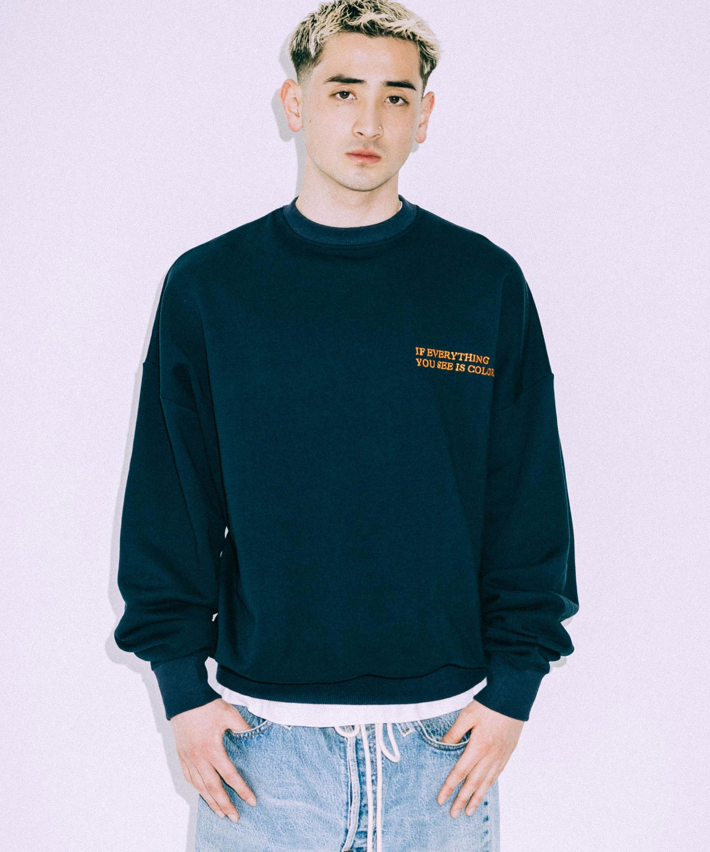 M:JPN One point Embroidery Sweatshirt /11942