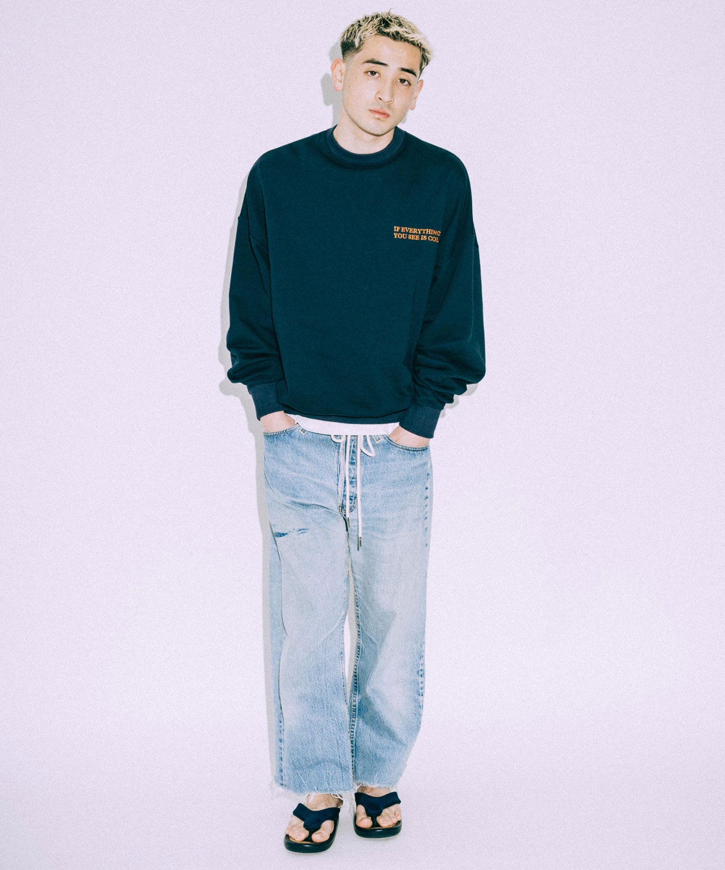 M:JPN One point Embroidery Sweatshirt /11942