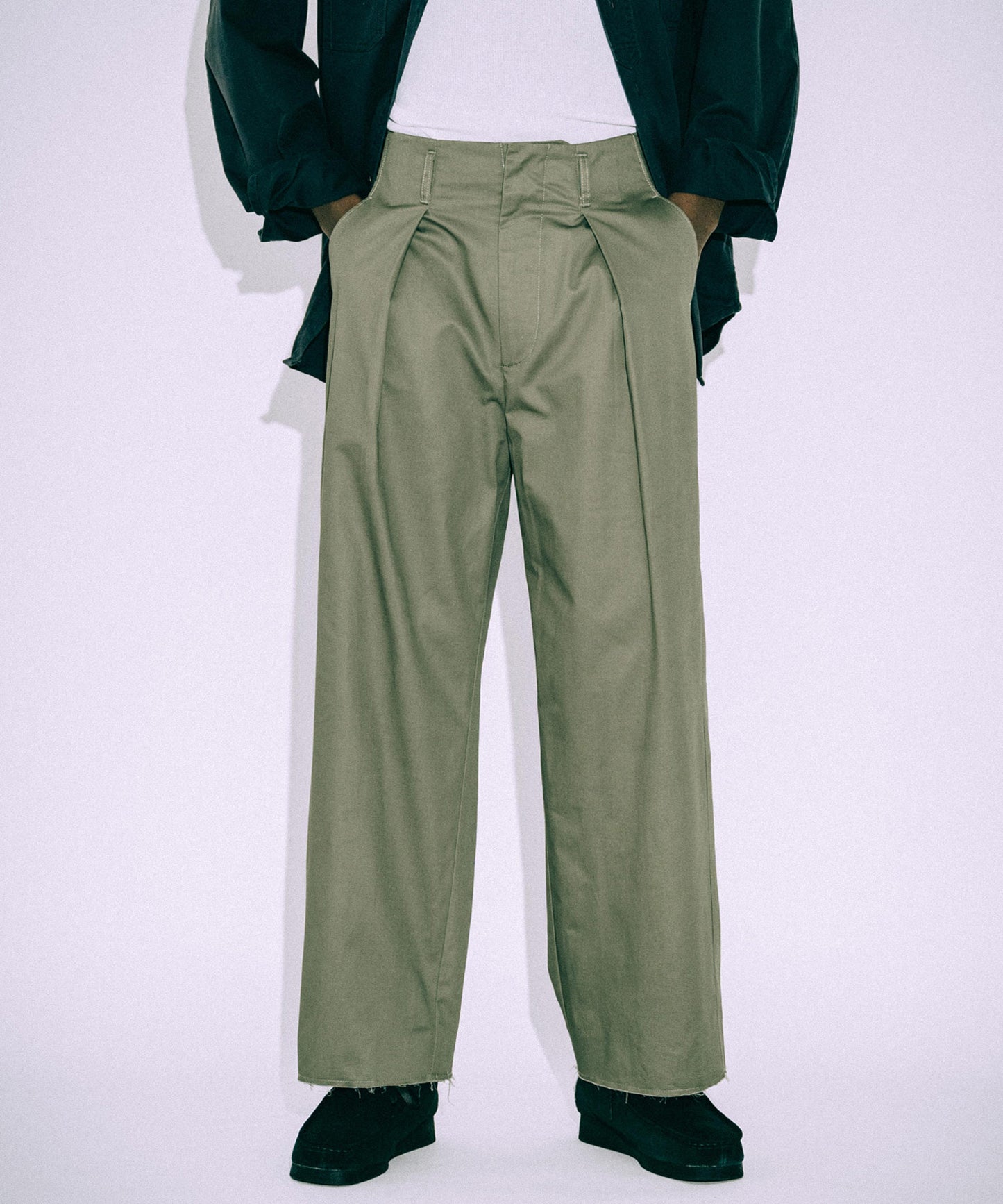 Cut off Tack Wide Buggy pants /11430